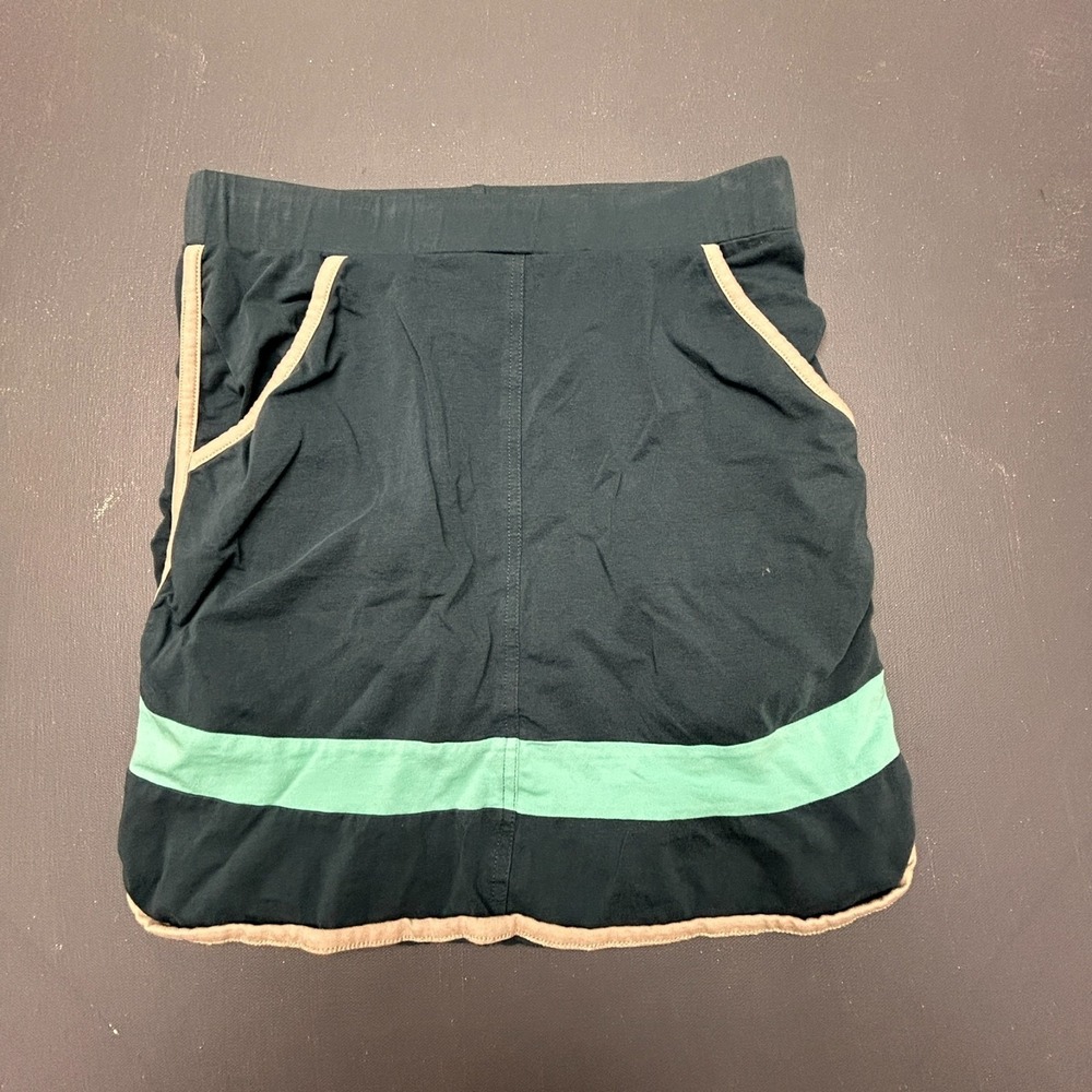 Synergy Skirt Women's Small Green Blue Organic Cotton Stretch Athletic Casual